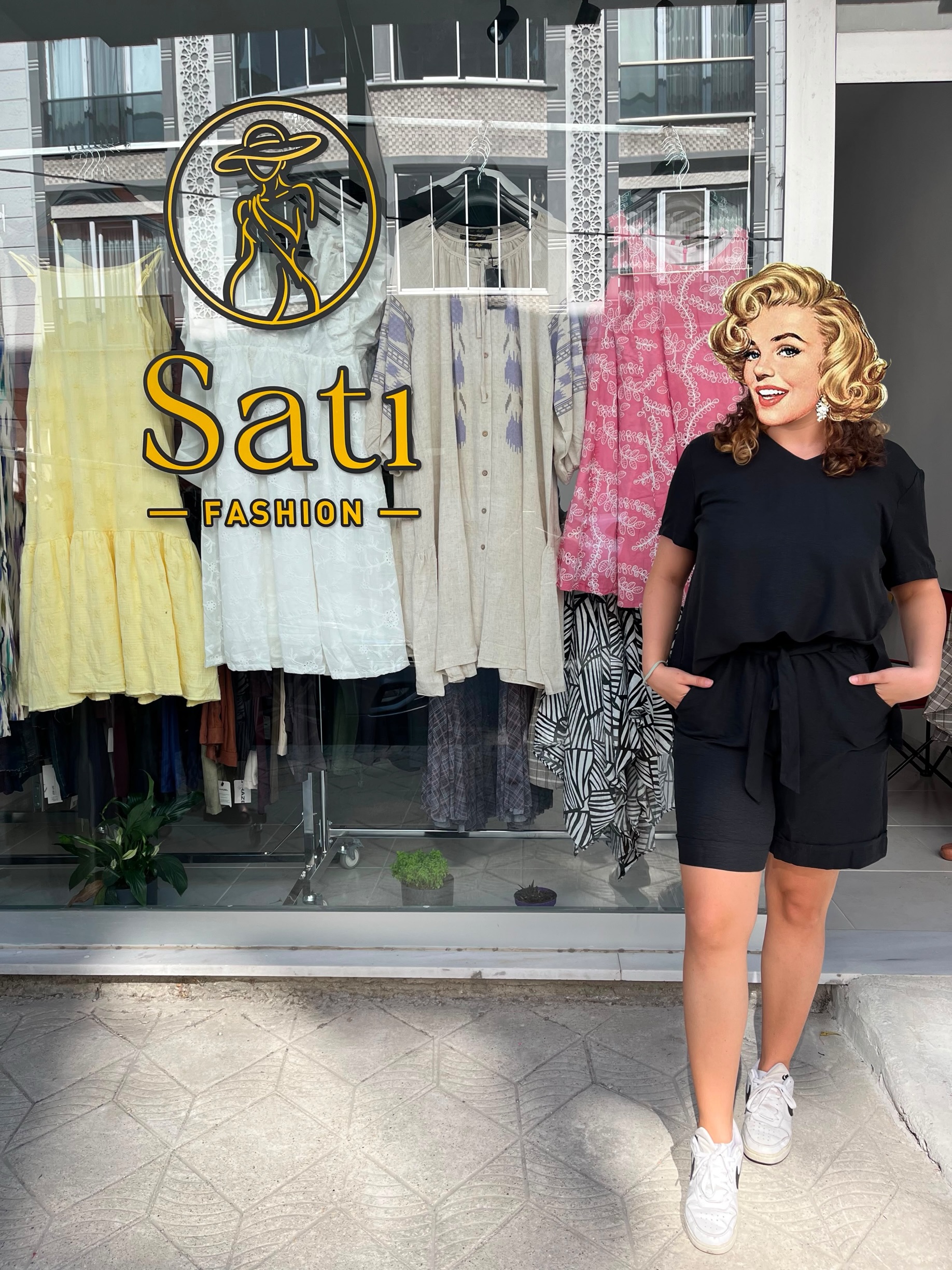 Siyah Şortlu Pamuklu İkili Takım